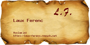 Laux Ferenc névjegykártya