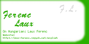 ferenc laux business card